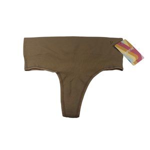 Yummie Women's Size L/XL Panty Slimming Thong Shaper Beige New With Tags